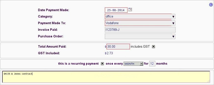 recurring expenses